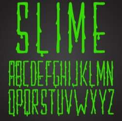 Shiny green drop alphabet vector