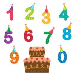 Number with birthday cake vector