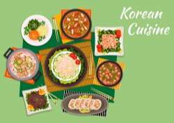 Korean food design vector 05