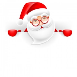 Cute santa with christmas blank background vector 03