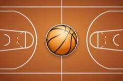 Basketball court overlooking background vector