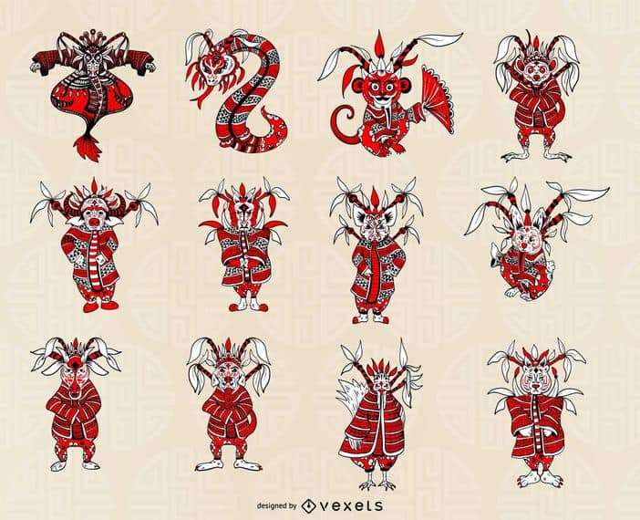 Chinese Horoscope Set