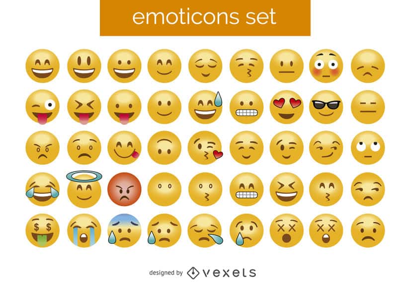 3D emoticon set – Vector download