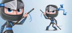Fierce Ninja Boy Vector Character