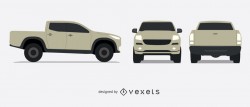 Illustrated pickup truck set