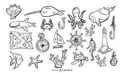 Nautical Elements Stroke Set