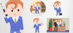 Redhead Businessman Vector Character