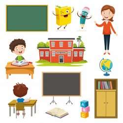 Vector illustration of education elements
