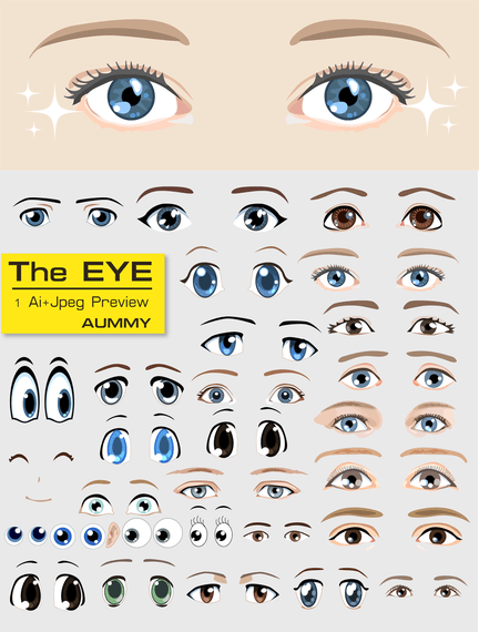 Cartoon eyes collection pack