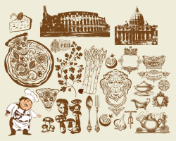 European Restaurant Design Vector