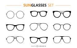 Sunglasses silhouette set