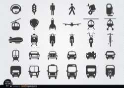 Transport icon set