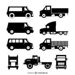 Truck silhouette collection