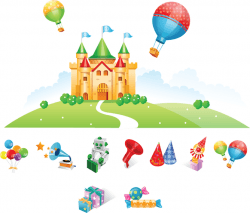 Vector Castle And Toys