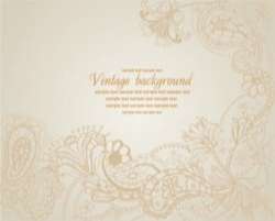 Vintage Floral Frame Background