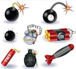 Explosive graphic vectors