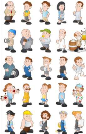 Cartoon Characters 4 vectors