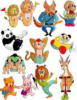 Cute cartoon animal series