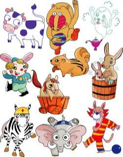 Cute cartoon animal series