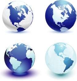 Globe Map Vector