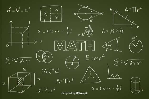Maths realistic chalkboard background png