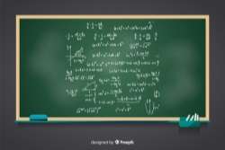 Maths realistic chalkboard background