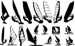 Windsurfing silhouette