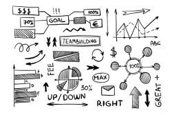 Hand drawn infographic element set