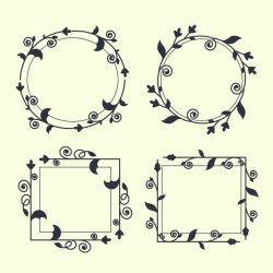 Retro ornamental frame collection