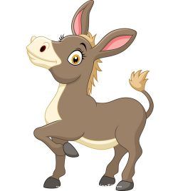 Cartoon donkey vector