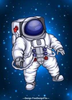 Astronaut in space vector