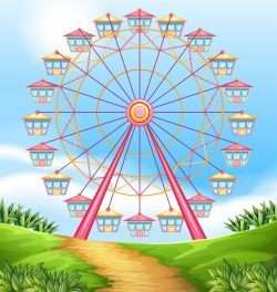 A ferris wheel ride