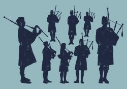Bagpiper Silhouette
