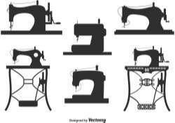 Collection of Vintage Sewing Machine Vectors