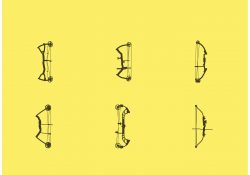 Compound Bow Vectors on Yellow