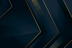 Dark paper layers wallpaper with golden details | Free Vector