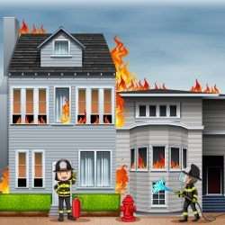 Fire scene