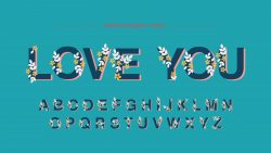 Floral Display Artistic Font