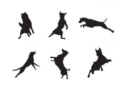 Free Jumping Dog Silhouette Vectors