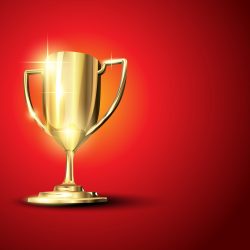 Golden trophy illustration