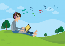 Man Listening Music