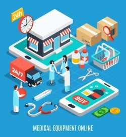 Medical equipment isometric