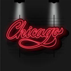 Modern chicago city lettering