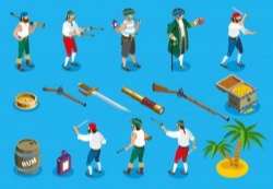 Pirates isometric icons