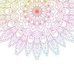 Rainbow coloured mandala background