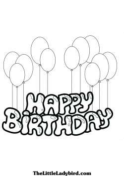 birthday coloring pages