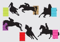 Barrel Racing Silhouettes