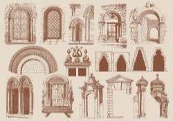 Brown Architecture Elements