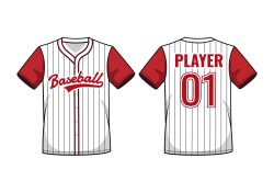 Pinstripe Baseball Jersey Mockup