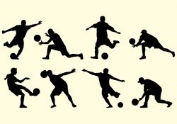 Silhouette Of Kickball Players